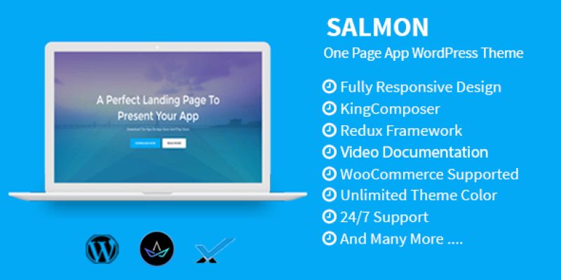 Salmon – One Page App WordPress Theme