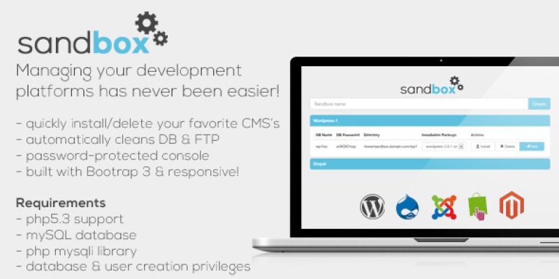 Sandbox – CMS Development Manager Web Tool