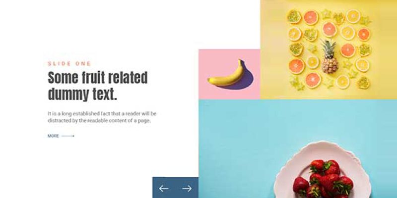 Section slider using Bootstrap 4 Carousel with CSS Customization (No additional JavaScript)