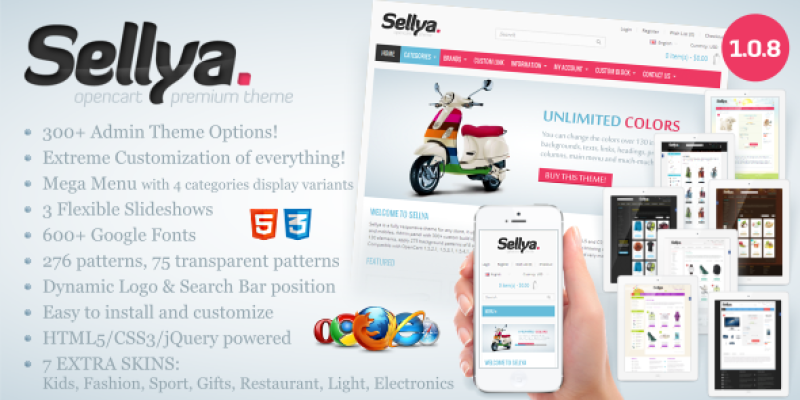 Sellya – Multi-Purpose Responsive OpenCart Theme