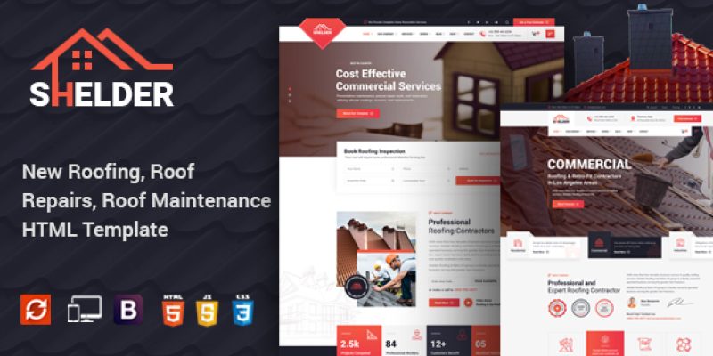 Shelder – Roofing Services HTML Template