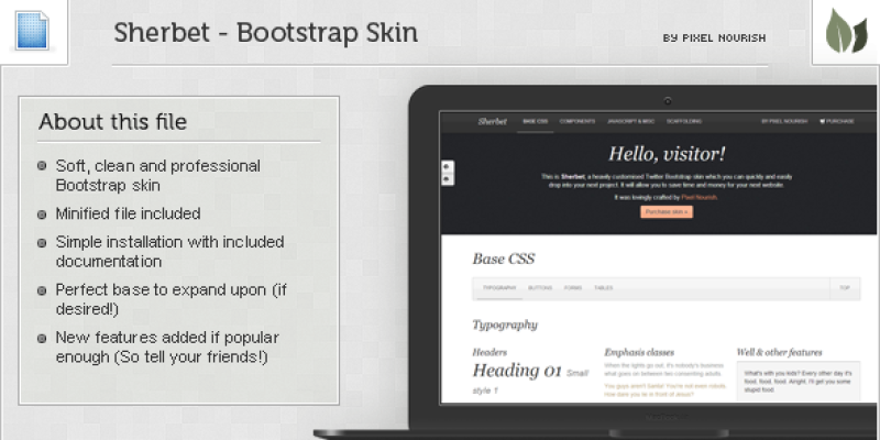 Sherbet – Bootstrap Skin