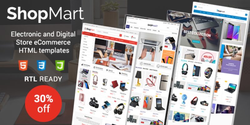 ShopMart – Electronic & Digital Store eCommerce HTML Template