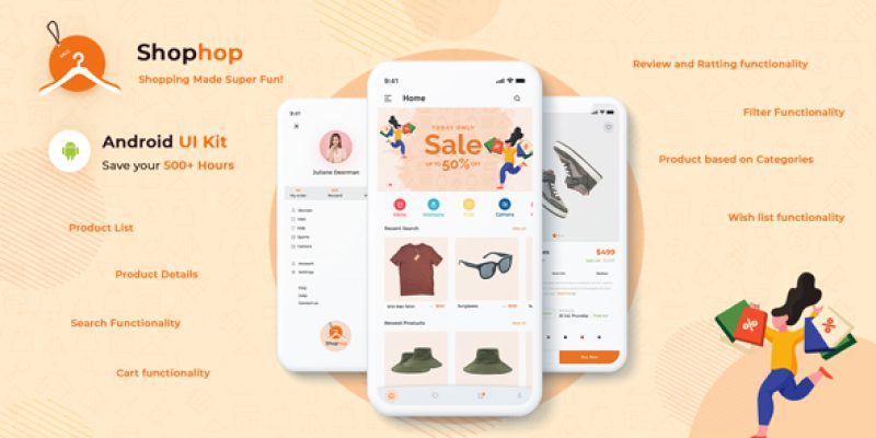 Shophop – eCommerce App UI Templates Android Kotlin