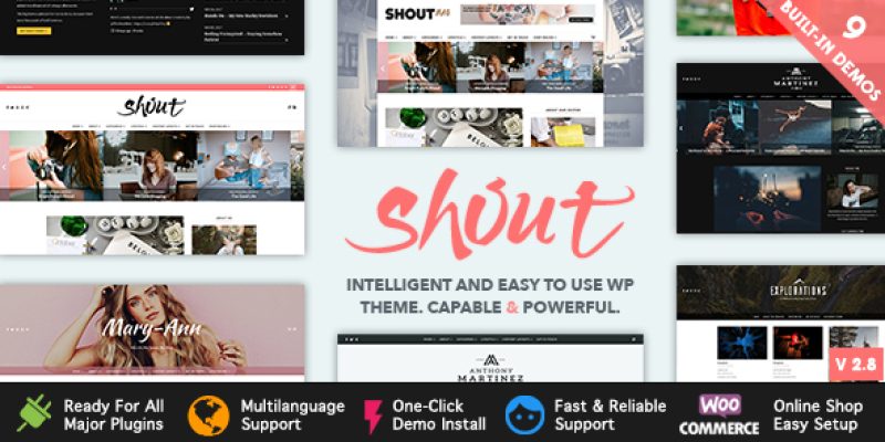Shout – Blogging WordPress Theme