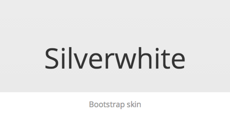 Silverwhite – Bootstrap Skin