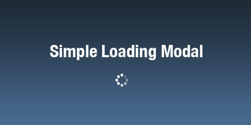 Simple Loading Modal – Elegant Loader for jQuery