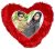 Customized Heart Shaped Red Pillow (One Sided Photo)