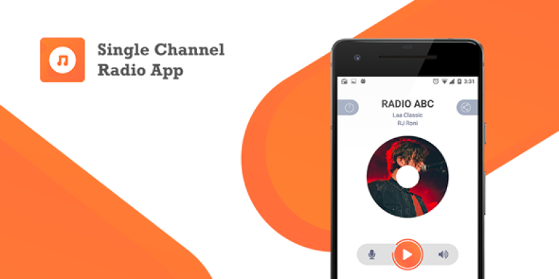 Single Channel Streaming Radio Application with Dynamic Backend