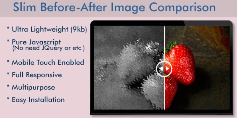 Slim Before-After Image Comparison Slider