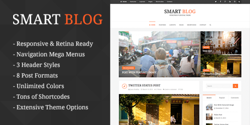 Smart Blog – WordPress Theme For Personal Blog