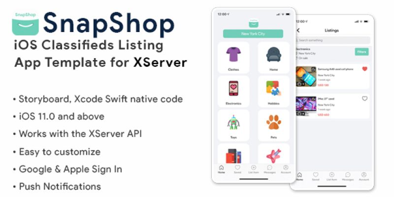 SnapShop iOS | Classifieds Listings App template [for XServer]