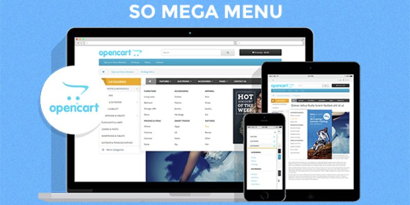 So Mega Menu – Drag & Drop | Responsive OpenCart 3.0.x & OpenCart 2.x Module