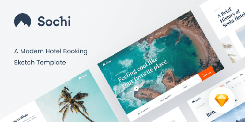 Sochi – Hotel Booking Sketch Template