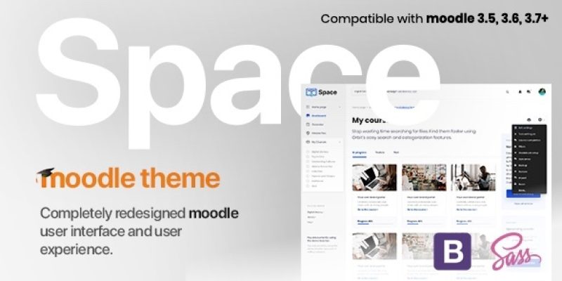 Space v1.8.8 | Responsive Premium Moodle 3.5, 3.6, 3.7, 3.8 + Theme, based on Bootstrap 4