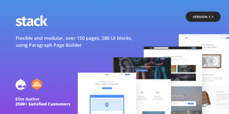 Stack – Multi purpose Drupal 8 Theme with Paragraph Builder