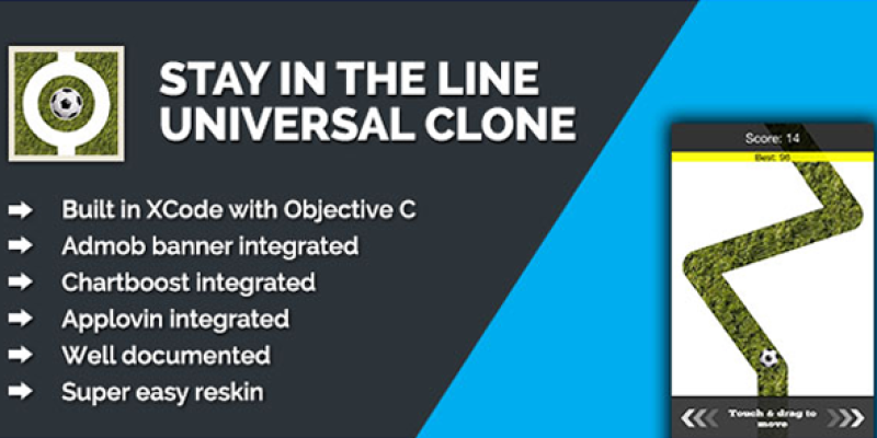 Stay In The Line iOS Universal +Admob+Chartboost