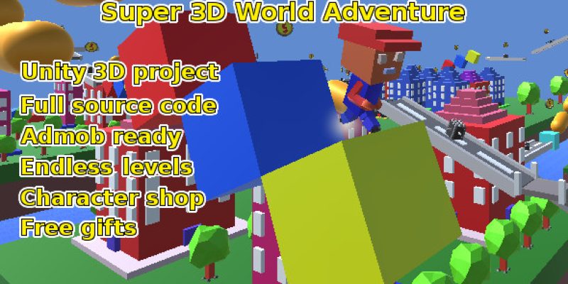 Super 3d World Adventure, Unity game source code