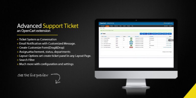 Support Ticket System – Opencart