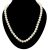 Diamonds Single Line White Shell Pearl Necklace