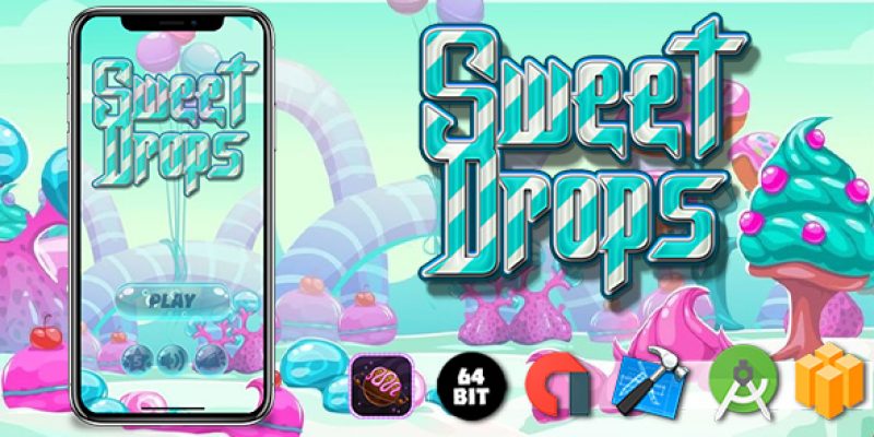Sweet Drops Android iOS Buildbox Game Template with Admob Ads Integrated