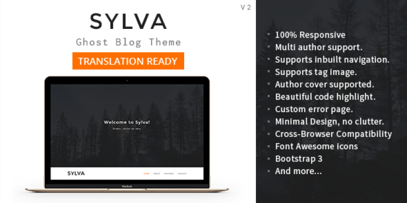 Sylva – Responsive Minimal Ghost Theme