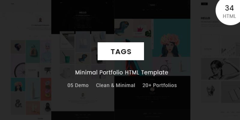 TAGS – Minimal Portfolio HTML Template