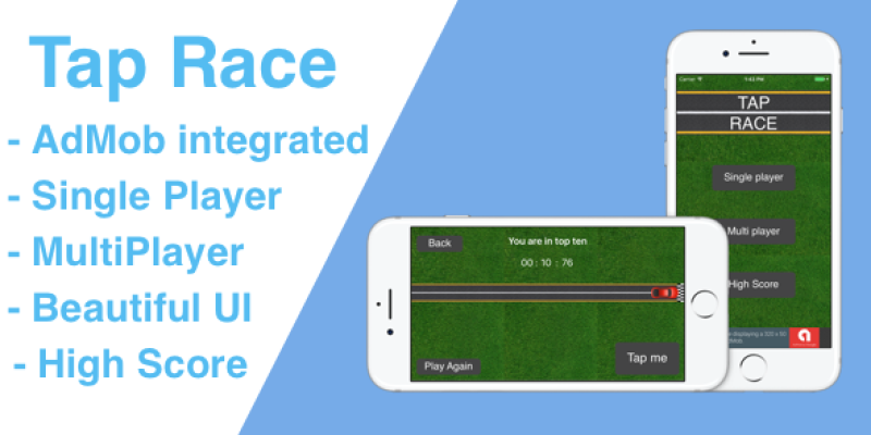 Tap Race iOS Game with AdMob