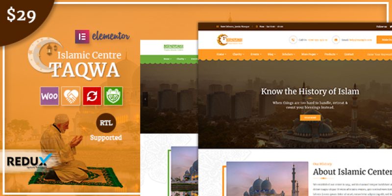 Taqwa – Islamic Center WordPress Theme