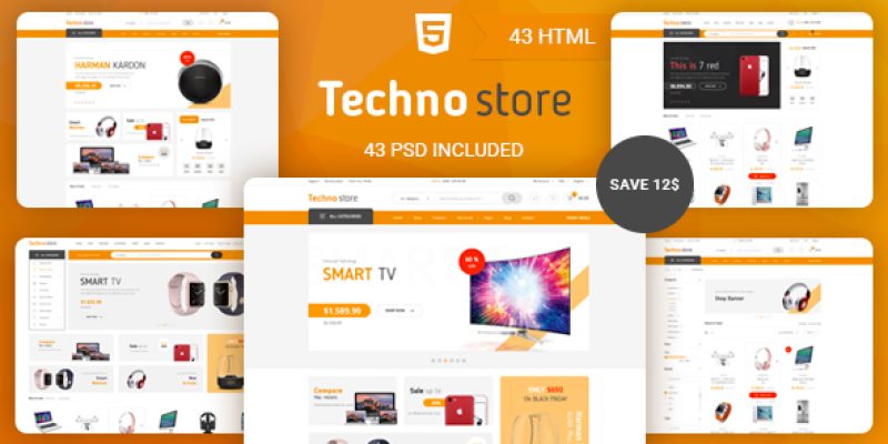 Techno Store – Electronic eCommerce HTML Template