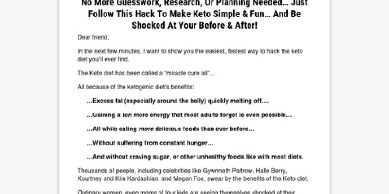 The Keto Shortcut System – Hot Offer!