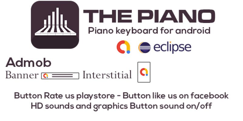 The Piano with admob – eclipse project