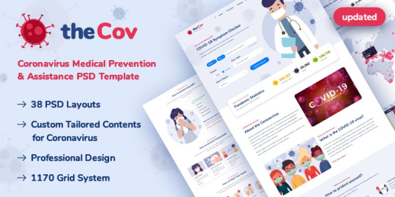 TheCov – Coronavirus Prevention & Assistance PSD Template