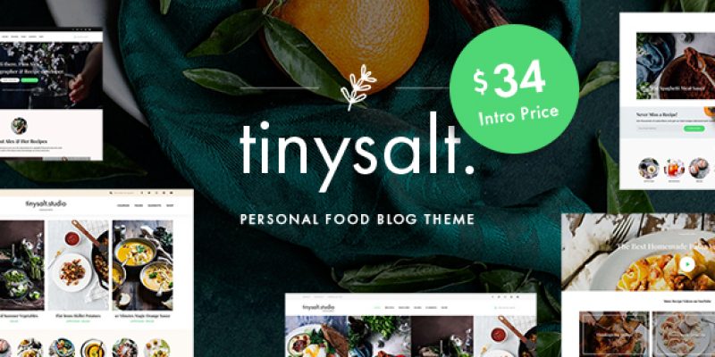 TinySalt – Personal Food Blog WordPress Theme