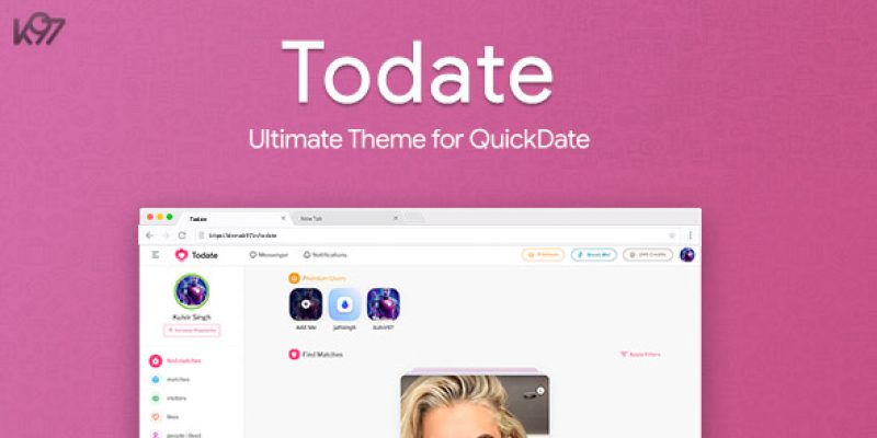 Todate – The Ultimate QuickDate Theme