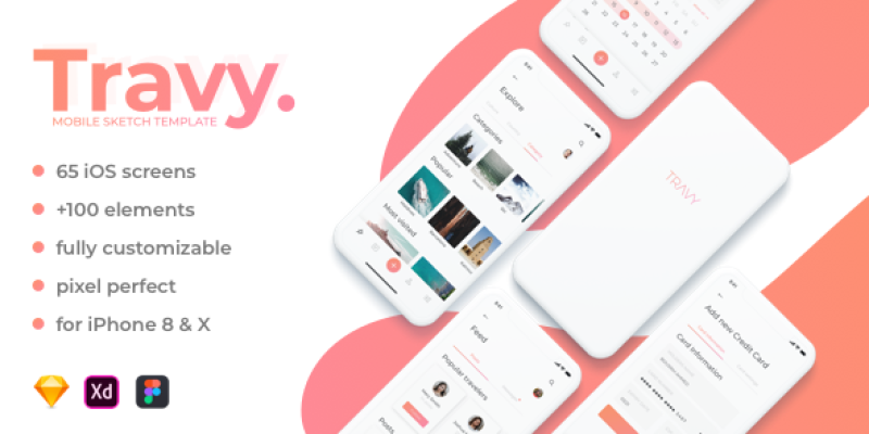 Travy – Travel app mobile ui kit