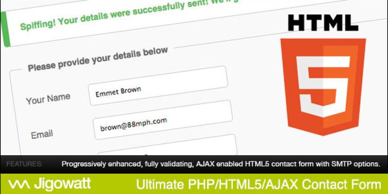 Ultimate PHP, HTML5 & AJAX Contact Form