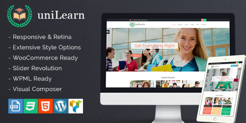 UniLearn – Education and Courses WordPress Theme