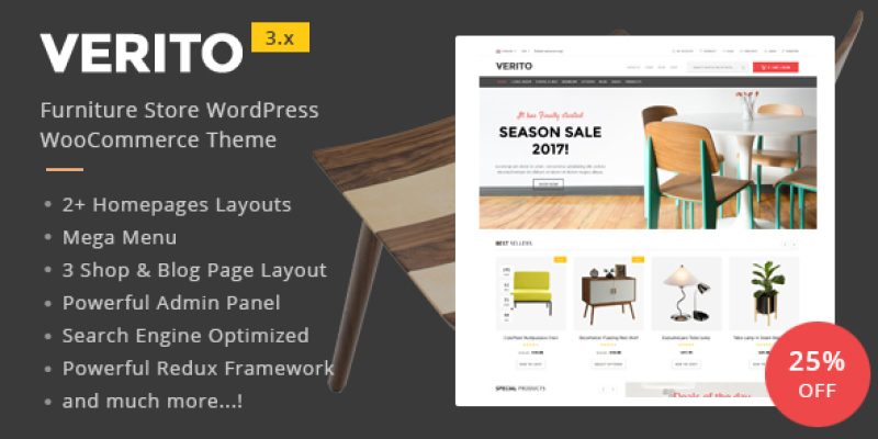 Verito – Furniture Store WooCommerce WordPress Theme