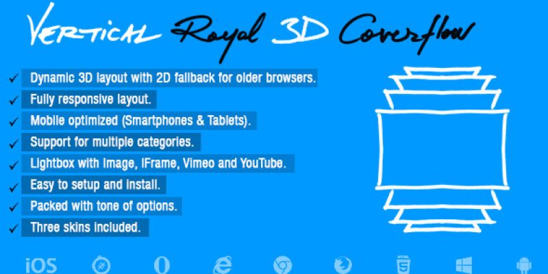 Vertical Royal 3D Coverflow