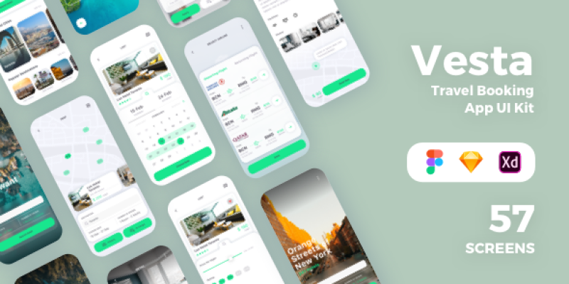 Vesta – Travel Booking App UI Kit