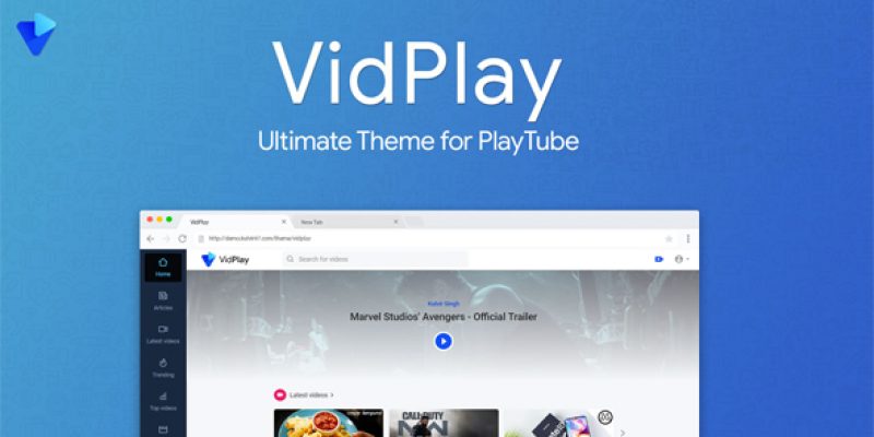 VidPlay – The Ultimate PlayTube Theme