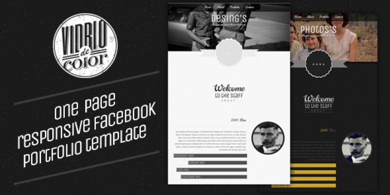 Vidro De Color – Responsive Facebook Template