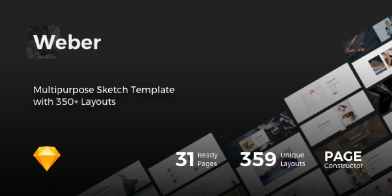 Weber – Multipurpose Sketch Template with 350+ Layouts