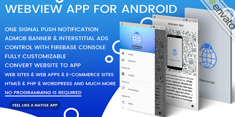 Webview App For Android – One Signal + Admob | Convert Website To App