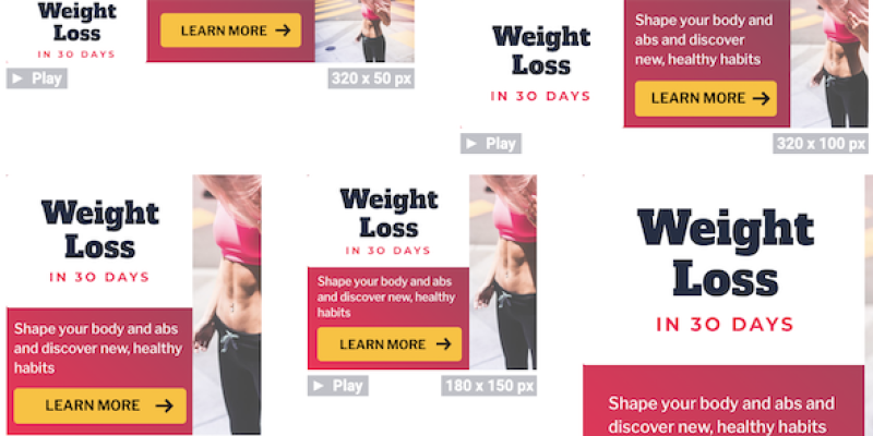 Weight Loss Ad Banner sets