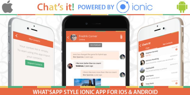 What’s App Chat  Clone – An Ionic Framework ,Socket.io and Nodejs Full Hybrid App