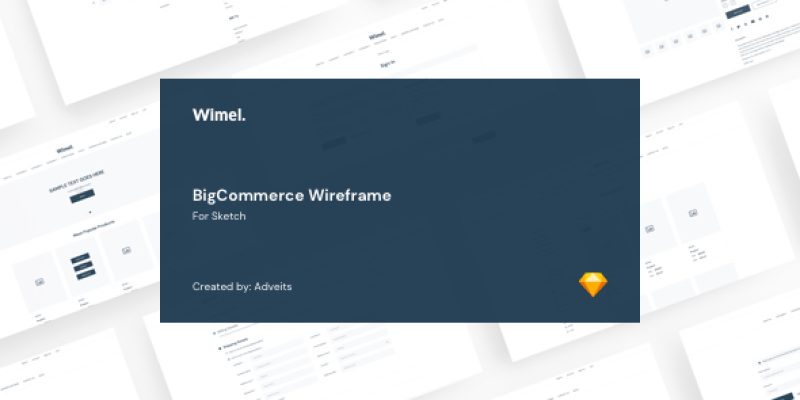 Wimel – BigCommerce Wireframe for Sketch