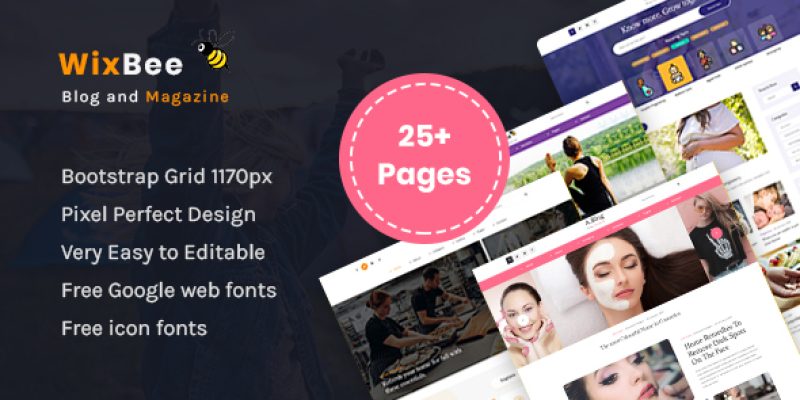 WixBee Product Review PSD Template