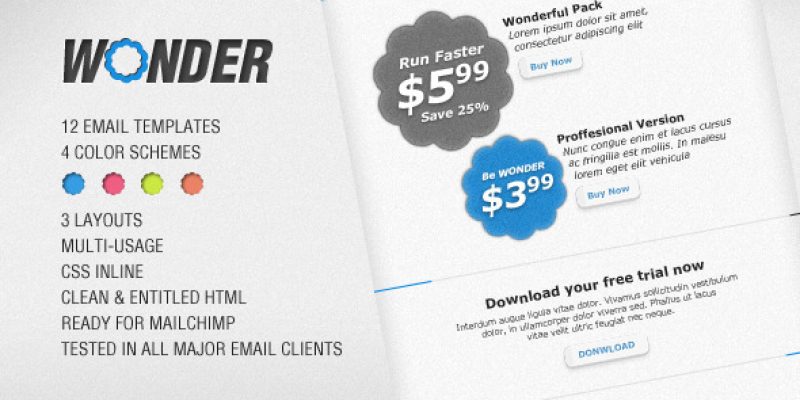 Wonder – HTML Email Template